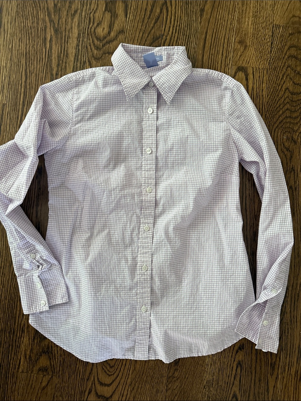 GAP Light Lavender Grid Button-Down Shirt